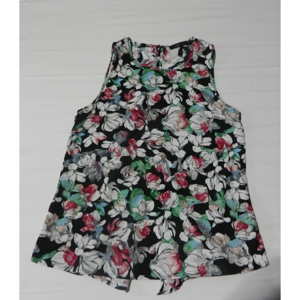 BCBG Maxazria Women's Size Small Floral Sleeveless Blouse Top
